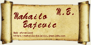 Mahailo Bajević vizit kartica